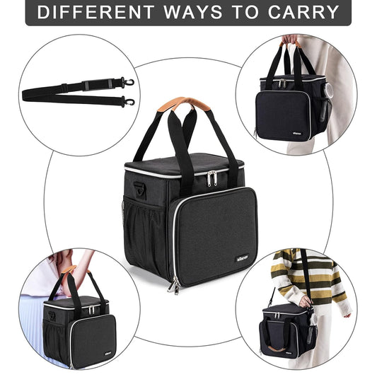 BABEYER Hundepflegetasche, Tragetasche für Fellpflege, Zubehör für Haustiere, Schwarz