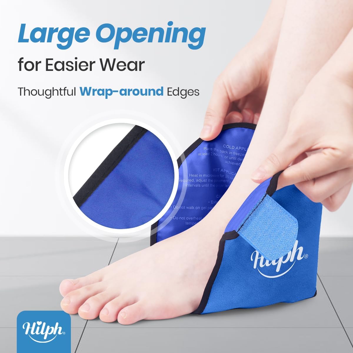Kühlmanschette Fuß Kühlpads Gel für Knöchel, Kühlpacks Achillessehne Sprunggelenkbandage, Kühlbandage Fußgelenk für Schmerzlinderung, Geschwollene und Gebrochene, Sportverletzungen- Blau