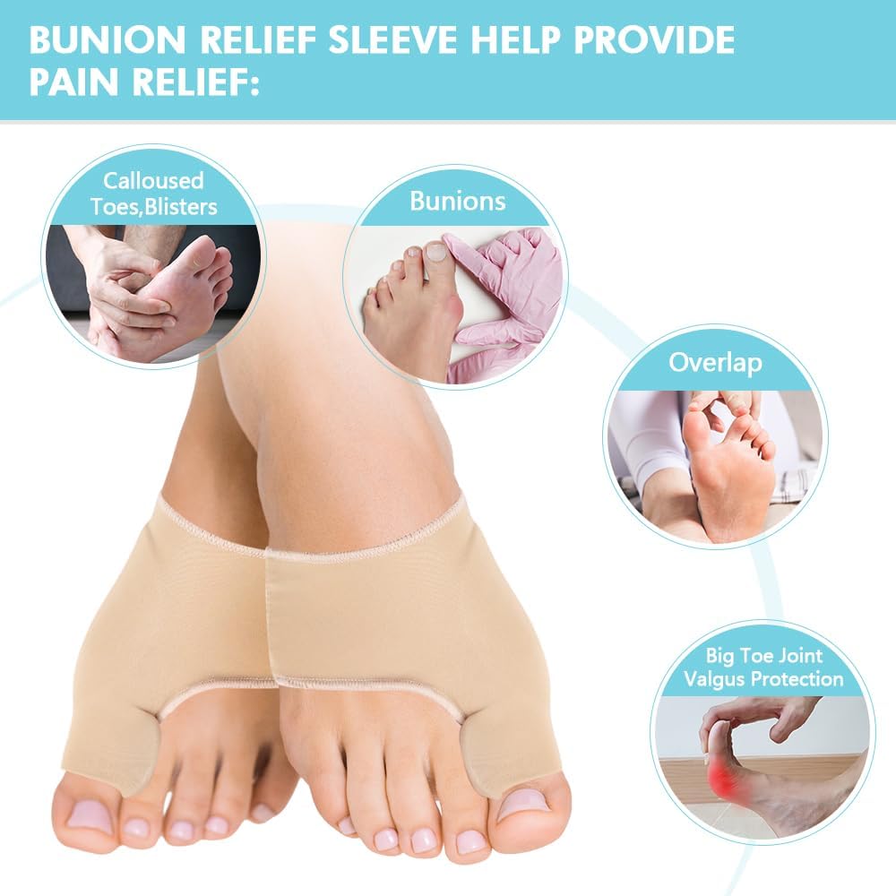 Hallux Valgus Zehenspreizer Korrektur, Zehenspreizer Hallux Valgus, Silikon Ballenzeh-Korrektor, Gel Hallux Valgus Schiene Socken mit Silikonpads, 1 Paar