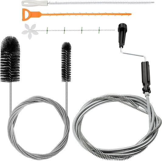 5 Stück Abflussreiniger Spirale 120 Inch Rohrreinigungsspirale Spirale Abfluss Rohrreinigung Abflussspirale Rohrreiniger 80Inch Abflussbürste Rohrreinigungsbürste für Küche Badezimmer Waschbecken