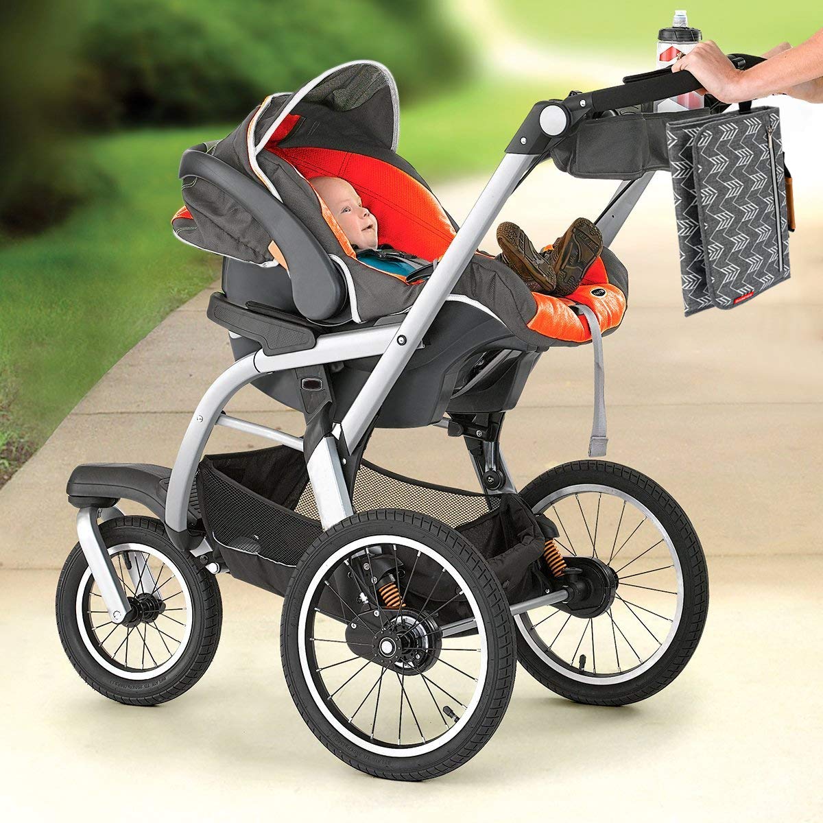 Tragbare Wickelunterlage, Baby Reise Wickelunterlage mit Aufbewahrungstaschen für Kleinkinder Säuglinge & Neugeborene, Grau