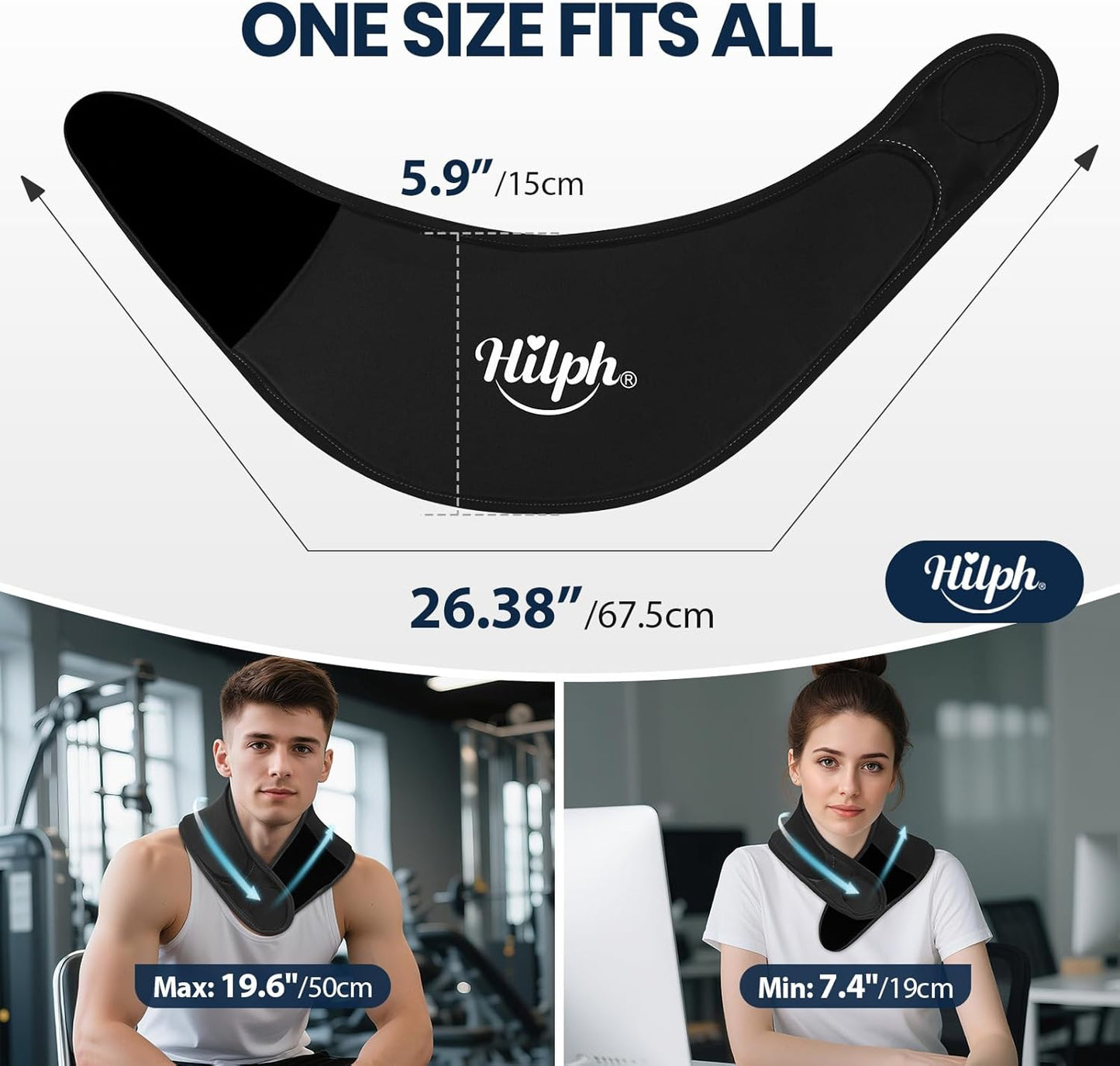 Nacken Kühlpads - Wärmekissen Nacken Kühlpacks für Nackenschmerzen, Sportverletzungen, Schwellungen, Halswirbelsäulenchirurgie - Schwarz