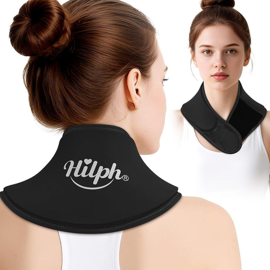 Nacken Kühlpads - Wärmekissen Nacken Kühlpacks für Nackenschmerzen, Sportverletzungen, Schwellungen, Halswirbelsäulenchirurgie - Schwarz